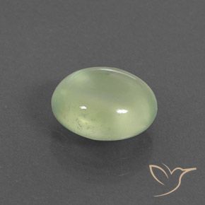 Préhnite Pale Pear Green  naturelle ovale, 2.40 ct, Transparent / Translucide