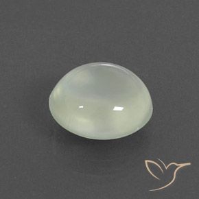 Préhnite Warm Light Green  naturelle ovale, 2.83 ct, Transparent / Translucide