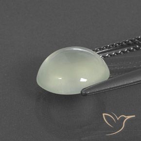 Préhnite Warm Light Green  naturelle ovale, 2.83 ct, Transparent / Translucide