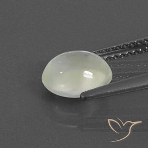 Préhnite Light Green  naturelle ovale, 1.70 ct, Transparent
