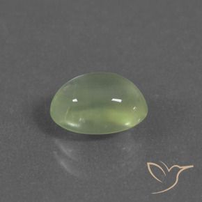 Préhnite Medium Green  naturelle ovale, 1.69 ct, Transparent