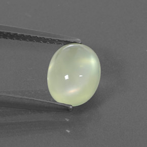 Préhnite vert naturelle transparent, 1,68 ct, transparent / translucide