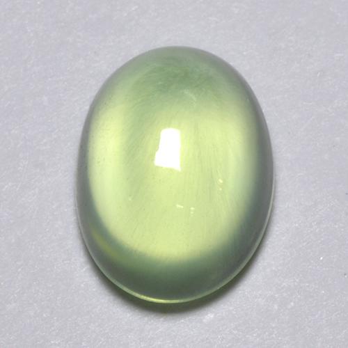 Préhnite vert naturelle coupe ovale, 2,13 ct, transparent