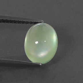 Préhnite vert naturelle transparent, 2,63 ct, transparent / translucide