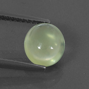 Préhnite vert naturelle coupe ovale, 1,43 ct, transparent