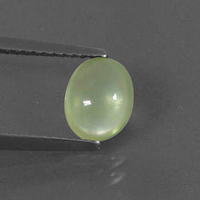 Préhnite vert naturelle transparent, 1,04 ct, transparent / translucide