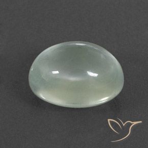 Préhnite Very Light Green  naturelle ovale, 2.22 ct, Transparent / Translucide