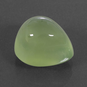 Préhnite vert naturelle transparent, 5,44 ct, transparent / translucide