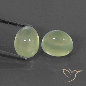 5.57ctw Naturel Light Green  Préhnite, ovale, Transparent / Translucide