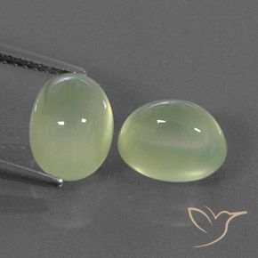 5.43ctw Naturel Medium Green  Préhnite, ovale, Transparent / Translucide