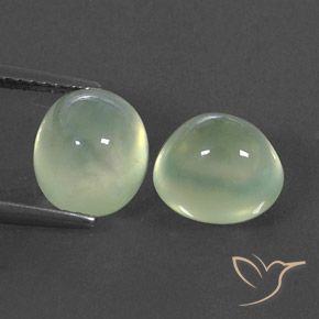 6.11ctw Naturel Yellow Green  Préhnite, ovale, Transparent / Translucide