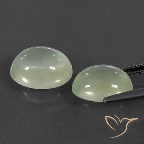 Shop natural 6.09ct Olive Green  Préhnite gems, ovale, from Afrique du Sud at GemSelect. In stock, global shipping!