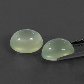 Achetez naturel 5,49ct vert préhnite gems, transparent, en provenance afrique du sud chez gemselect. en stock, livraison internationale!