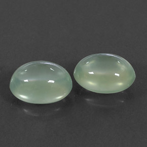 Achetez naturel 4,71ct vert préhnite gems, coupe ovale, en provenance afrique du sud chez gemselect. en stock, livraison internationale!