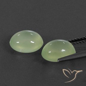 Shop natural 5.16ct Pale Pear Green  Préhnite gems, ovale, from Afrique du Sud at GemSelect. In stock, global shipping!