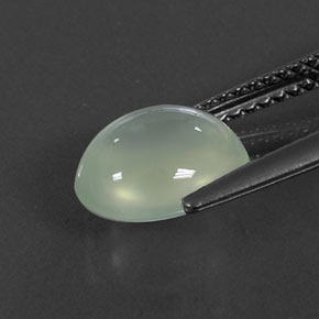 Préhnite vert naturelle transparent, 2,55 ct, transparent / translucide