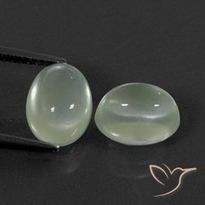 4.75ctw Naturel Light Green  Préhnite, ovale, Transparent / Translucide