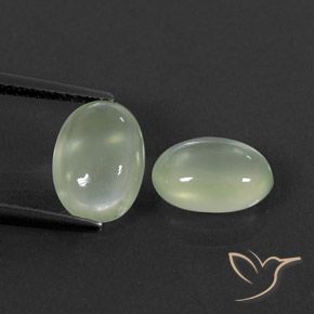3.52ctw Naturel Pale Green  Préhnite, ovale, Transparent / Translucide