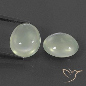 5.53ctw Naturel Olive Green  Préhnite, ovale, Transparent / Translucide