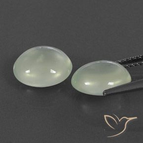 Shop natural 5.53ct Olive Green  Préhnite gems, ovale, from Afrique du Sud at GemSelect. In stock, global shipping!