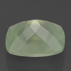 Préhnite vert naturelle transparent, 5,24 ct, transparent / translucide