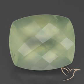 Préhnite vert naturelle coupe coussin, 5,58 ct, translucide