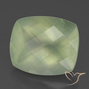 Préhnite vert naturelle coupe coussin, 5,58 ct, translucide