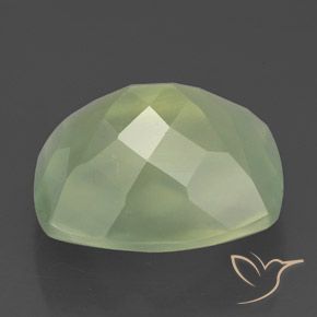 Préhnite vert naturelle coupe coussin, 5,58 ct, translucide