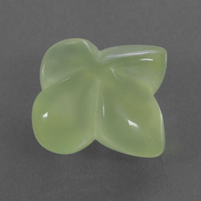 Préhnite vert naturelle transparent, 11,73 ct, transparent / translucide