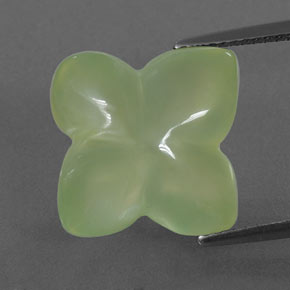 Préhnite vert naturelle transparent, 11,73 ct, transparent / translucide