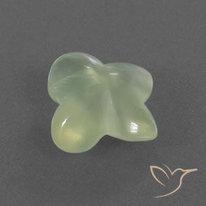 Préhnite Pale Green  naturelle Taille Fleur, 3.40 ct, Transparent / Translucide