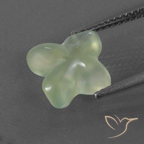 Préhnite Pale Green  naturelle Taille Fleur, 3.40 ct, Transparent / Translucide