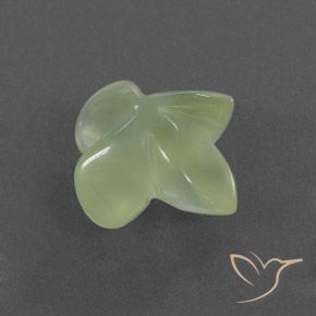Préhnite Pale Pear Green  naturelle Taille Fleur, 5.10 ct, Transparent / Translucide