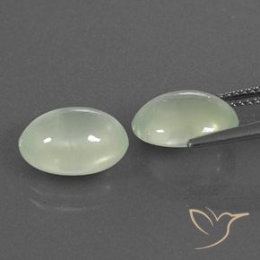 Shop natural 7.47ct Vert grisâtre Préhnite gems, ovale, from Afrique du Sud at GemSelect. In stock, global shipping!