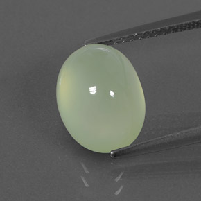 Préhnite vert naturelle transparent, 5,17 ct, transparent / translucide