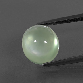 Préhnite vert naturelle transparent, 4,28 ct, transparent / translucide