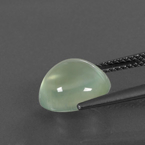 Préhnite vert naturelle transparent, 4,28 ct, transparent / translucide