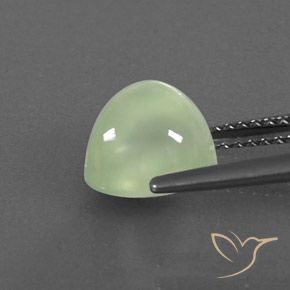 Préhnite Vert clair naturelle En forme de poire, 3.14 ct, Transparent / Translucide