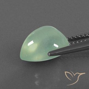 Préhnite Vert jaunâtre léger naturelle En forme de poire, 3.54 ct, Transparent