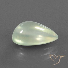 Préhnite Vert poire pâle naturelle En forme de poire, 3.36 ct, Transparent