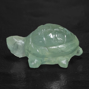 Préhnite vert naturelle transparent, 14,47 ct, transparent / translucide