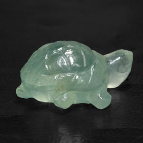 Préhnite vert naturelle transparent, 14,47 ct, transparent / translucide