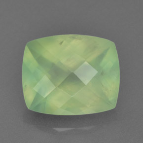 Préhnite vert naturelle coupe coussin, 5,31 ct, translucide