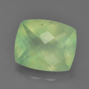 Préhnite vert naturelle coupe coussin, 5,31 ct, translucide