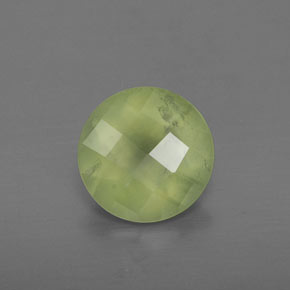 Préhnite vert naturelle transparent, 1,73 ct, transparent / translucide