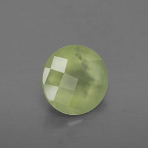 Préhnite vert naturelle transparent, 1,73 ct, transparent / translucide