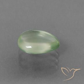 Préhnite Vert lime pâle naturelle En forme de poire, 2.50 ct, Transparent