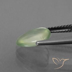 Préhnite Vert lime pâle naturelle En forme de poire, 2.50 ct, Transparent
