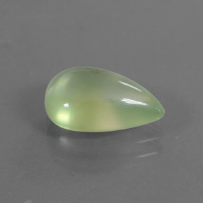 Préhnite vert naturelle en forme de poire, 2,92 ct, transparent