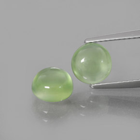 Achetez naturel 2,97ct vert préhnite gems, coupe roude, en provenance afrique du sud chez gemselect. en stock, livraison internationale!